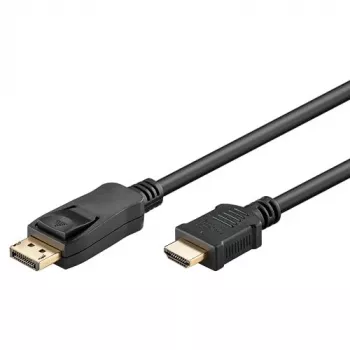 DisplayPort 1.2 naar HDMI adapterkabel 1.4 4K @ 30Hz / Ultra High Speed HDMI kabel / vergulde stekker voor perfecte signaaloverdracht / laptop