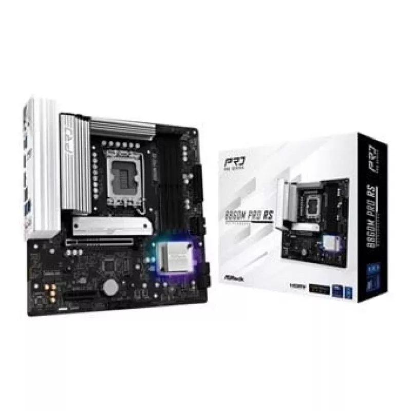 Moederbord ASROCK B860M Pro RS — Intel B860, LGA 1851, micro ATX, DDR5, 4× DIMM, 2.5Gb LAN, 1×PCIe5 x16