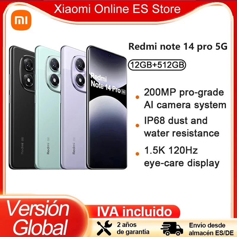 Xiaomi Redmi Note 14 Pro 5G 16,9 cm (6.67) dual SIM USB Type-C 12/512 GB 5110 mAh zwart