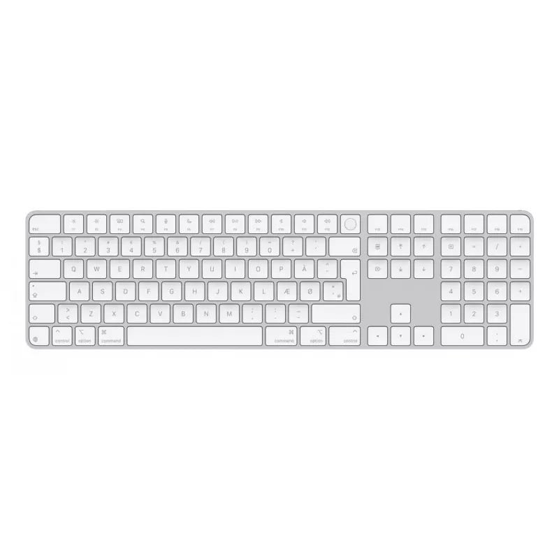 Apple MXK73DK/A Magic Keyboard met Touch ID en numeriek toetsenblok, draadloos, Deens, wit