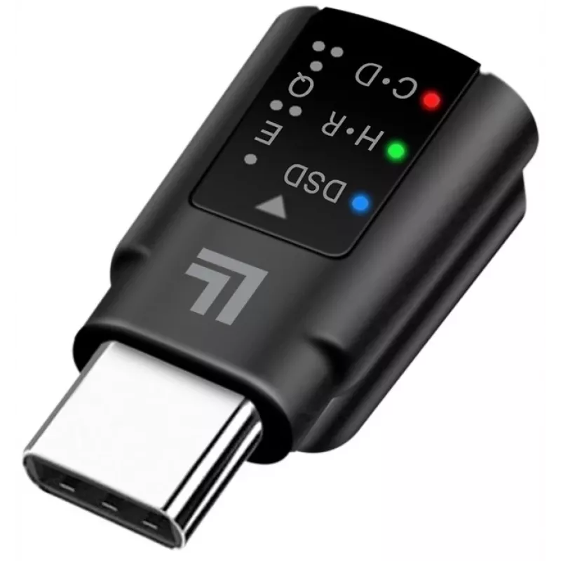 LogiLink USB-C DAC audio-adapter. USB-C/M naar 3.5 Mm/F. zwart