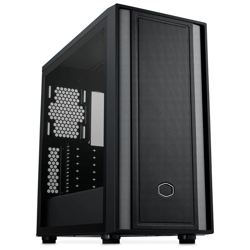Cooler Master MasterBox 600 Lite pc-behuizing, MIDI-tower, E-ATX, gehard glas - zwart