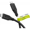 Kabel USB-C naar USB-C 3.2 Gen2, 10 Gbit/s, 1m, zwart, Power Delivery 3.0, 100W, 4K, 60Hz