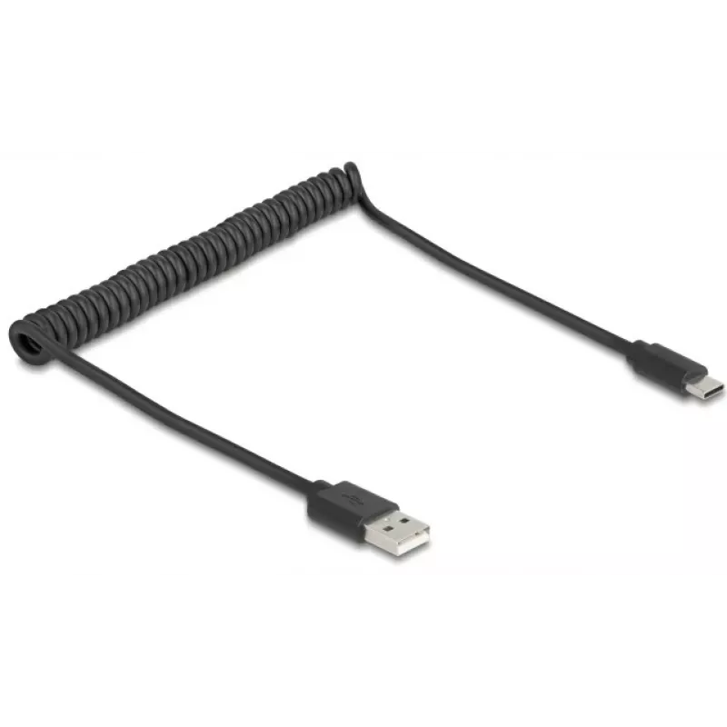 DeLOCK USB-kabel USB 2.0 0,75 m USB A USB C zwart 90368