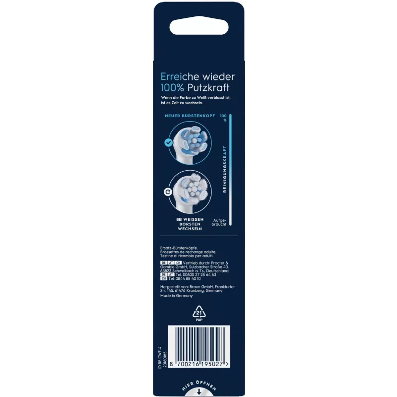 Oral-B 195027 opzetborstel 4 stuks wit