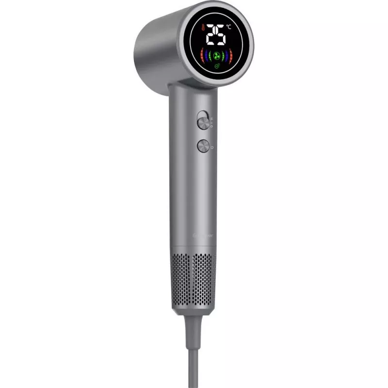 Haardroger DENVER HDD-1400DGR 1400 W, grijs, 110–240 V, 1,8 m kabel, 25–75 °C, 70×89×280 mm