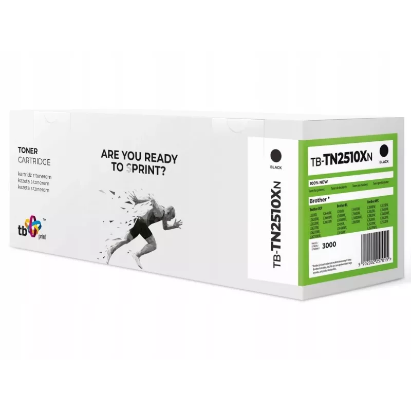 Toner voor Brother TN2510XL TB-TN2510XN BK 100% nieuw
