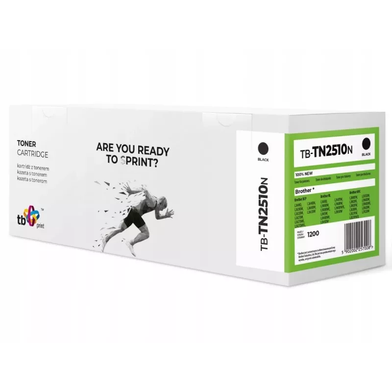 Toner voor Brother TN2510 TB-TN2510N BK 100% nieuw