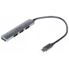 USB-C-hub Unitek H1208B — 1x USB-A 5 Gbit/s, 3x USB-A 2.0, USB-C-host, aluminium behuizing, 0,20 m kabel