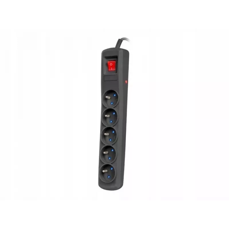 Overspanningsbeveiliging NATEC NSP-1715 zwart 5 AC-stopcontacten 5 m