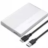 Behuizing voor 2,5-inch SATA-SSD/HDD QOLTEC 52278 USB 3.0, ondersteunt tot 2 TB