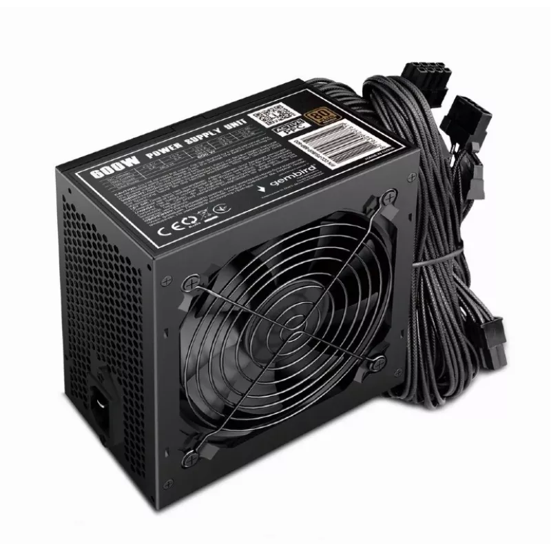 Voeding ATX 80+Bronze 600W actieve PFC, 12cm ventilator