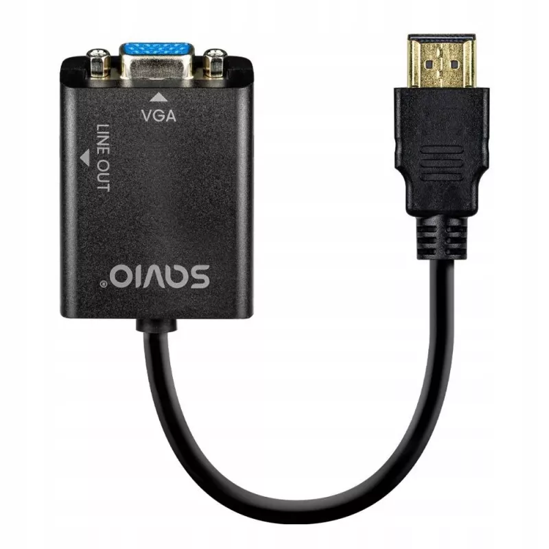 Adapter HDMI-VGA met audio AK-76 Savio SAVAK-76