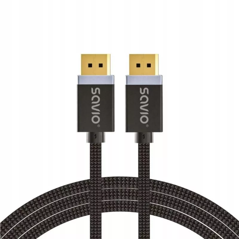 DisplayPort-kabel Savio CL-165 1 m zwart