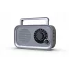 Draagbare Eltra HANIA grijs FM/AM-radio, compact ontwerp, batterijgevoed