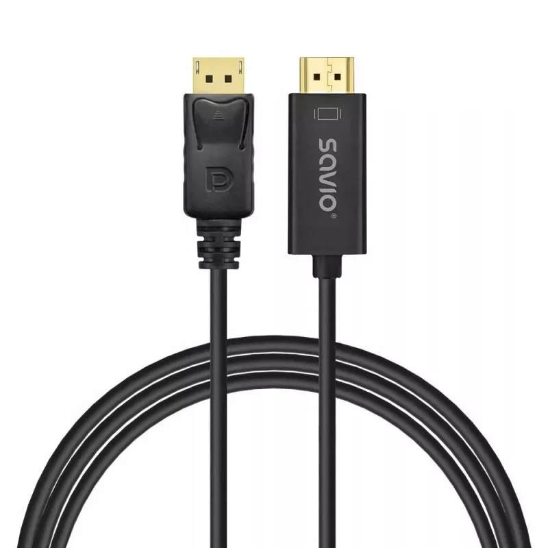 Kabel Display Port naar HDMI 1,5m, CL-183 Savio SAVKABELCL-183