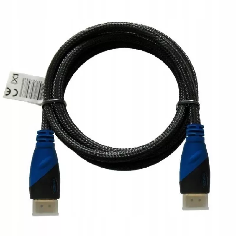 HDMI-kabel SAVIO CL-02 1.5 m — HDMI 1.4, 4096×2160, ARC, Ethernet, vergulde contacten