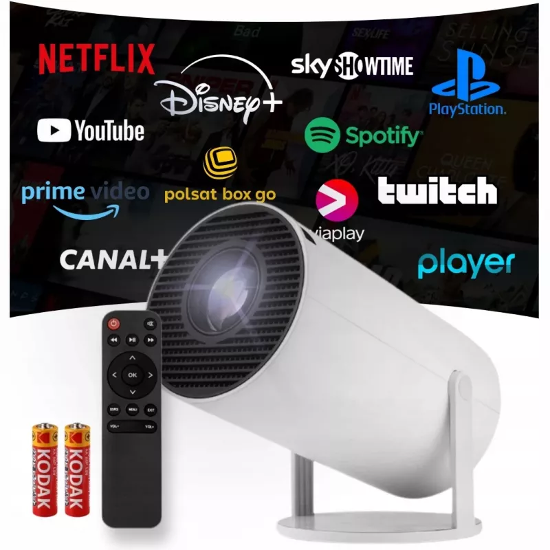 Beamer wifi afstandsbediening Android TV 130 inch 4K Full HD HY300 Pro LED