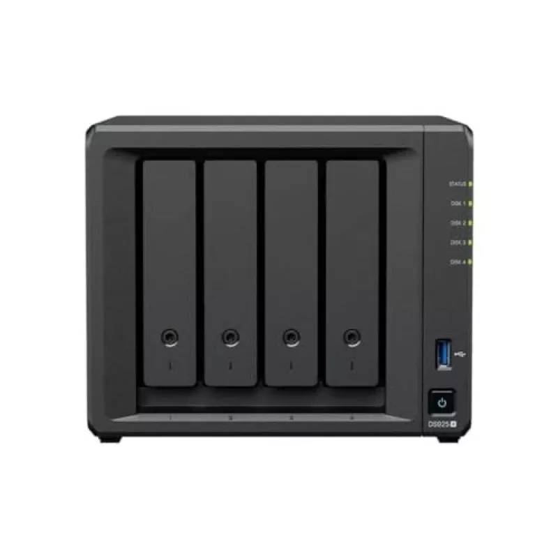 Synology DiskStation DS925+ NAS/opslagserver Ryzen Embedded V1500B 4 GB DDR4 0 TB zwart