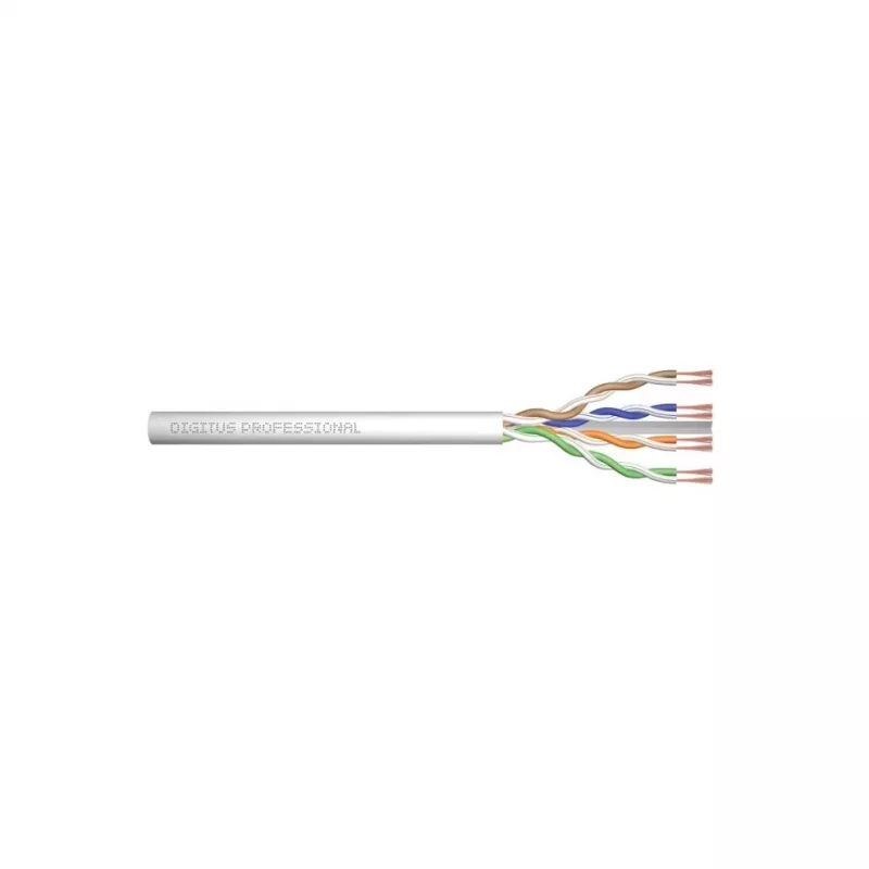 Netwerkkabel Digitus CAT 6 U/UTP twisted-pair-patchkabel, ongemonteerd 100 m, grijs