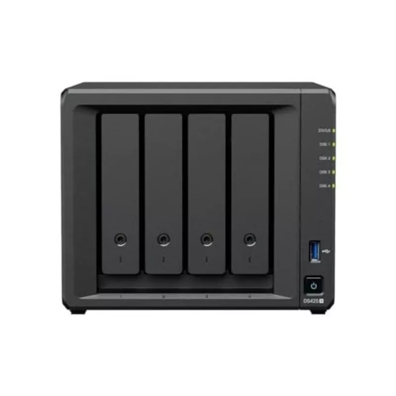 NAS-opslagserver SYNOLOGY DS425+ — 4-bay, Intel Celeron J4125 2,0–2,7 GHz, 2 GB DDR4, 0 TB, 2,5GbE, 2 M.2-sleuven