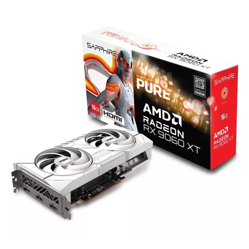 SAPPHIRE PURE Radeon RX 9060 XT Gaming OC 16GB videokaart