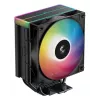 Ventilator DeepCool AG400 BK ARGB V2 120 mm zwart — 120 mm CPU-koelventilator met hydraulisch lager, multi-socket ondersteuning