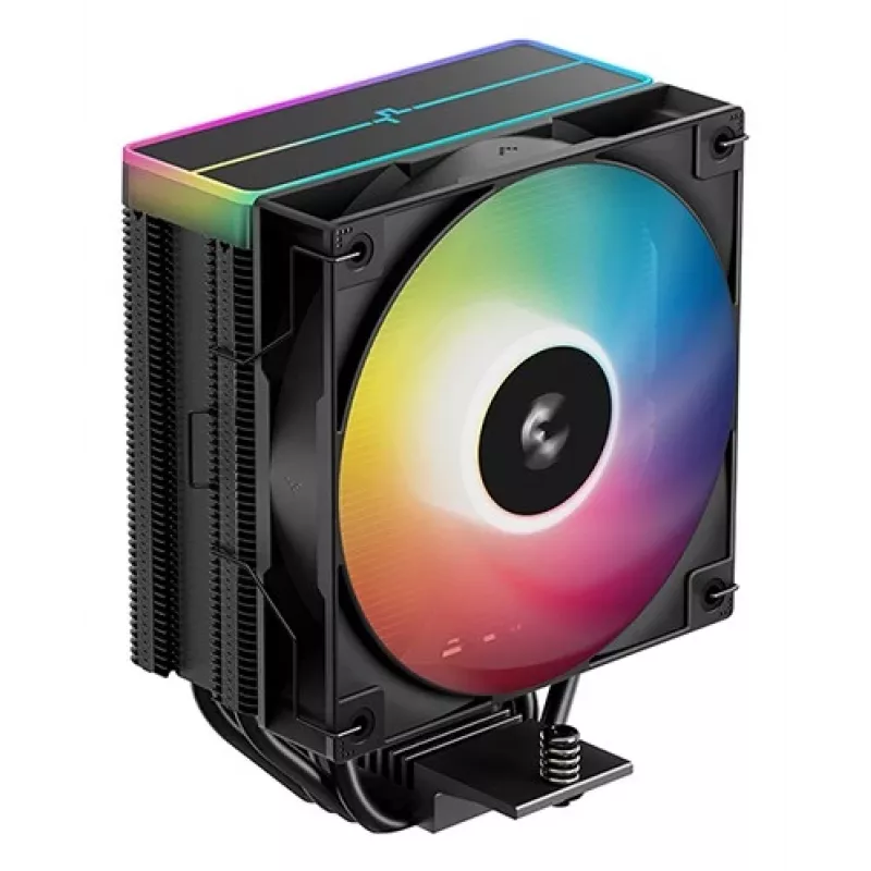 Ventilator DeepCool AG400 BK ARGB V2 120 mm zwart — 120 mm CPU-koelventilator met hydraulisch lager, multi-socket ondersteuning