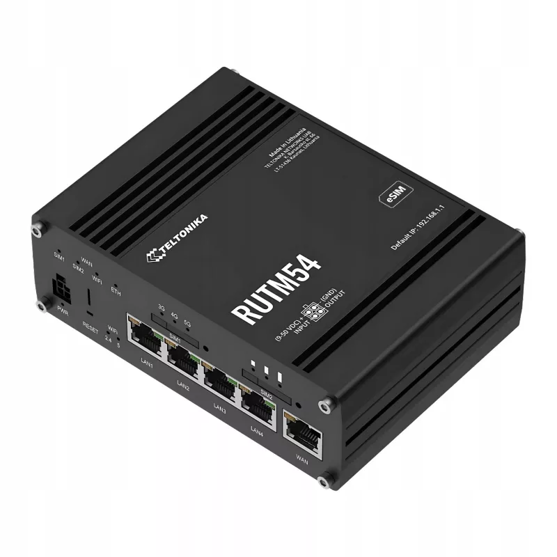 5G-router TELTONIKA RUTM54 met Telit-modem en dual-sim-ondersteuning