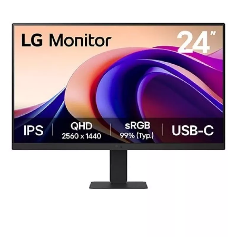 LG 24U631A-B computermonitor 60,5 cm (23,8 inch) 2560 x 1440 pixel Quad HD zwart