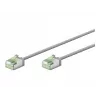 Goobay Ultra-flexibele CAT 8.1 patchkabel slank U/FTP grijs - extra korte stekker 99,9 % (74343)