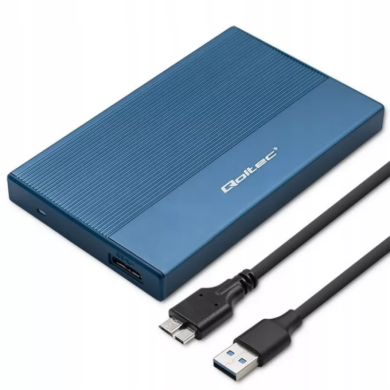 Externe 2,5 inch SSD/HDD-behuizing QOLTEC 52276 USB 3.0 SATA tot 2 TB