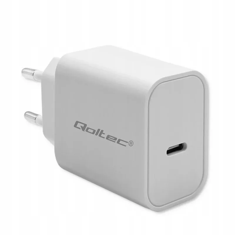 QOLTEC Super Quick PD-oplader 20W USB-C (5V/12V) – draagbare snellader