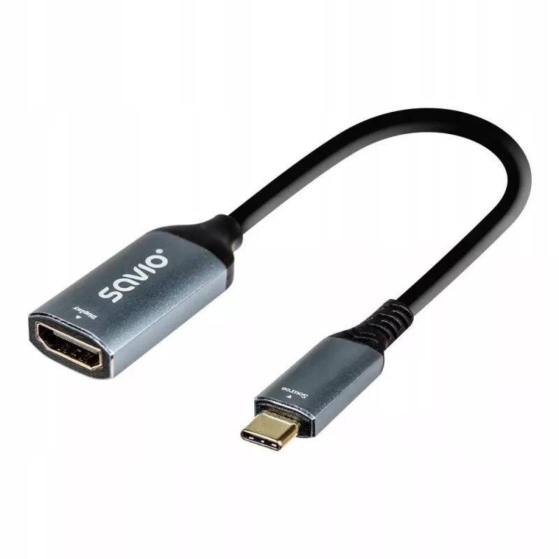 Savio adapter USB-C (M) HDMI (v), 4K, 60Hz, aluminium, AK-78