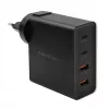 Qoltec GaN POWER PRO oplader | 2xUSB-C | 2xUSB | 130W | 5-20V | 1.5-5A | XP | zwart