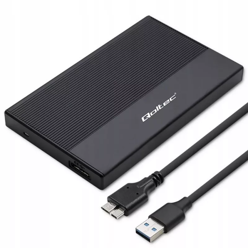 Behuizing voor 2,5-inch SATA-SSD/HDD QOLTEC 52277 USB 3.0