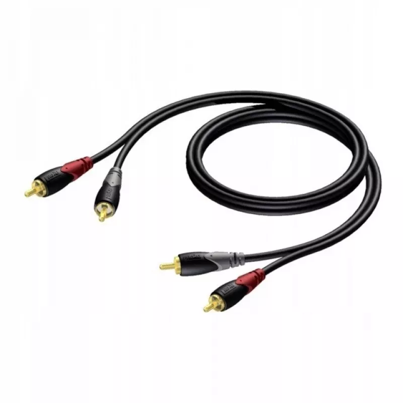 RCA/cinch-audiokabel Procab KPCL078 2x male, 0,5 m