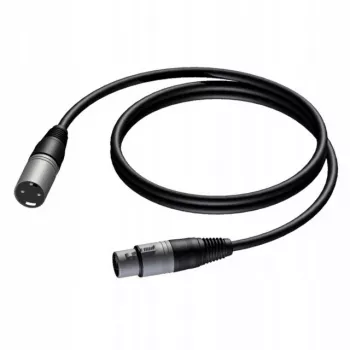 Procab XLR-stekker naar XLR-koppeling kabel 1,5 m — symmetrische microfoon-/audiokabel
