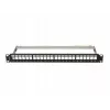 Patchpanel leeg 24 poorten 1U 19 inch FTP voor keystone-modules zwart
