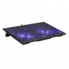Koelpad MS D10 5 met zwarte LED-verlichting, dubbele USB-aansluitingen