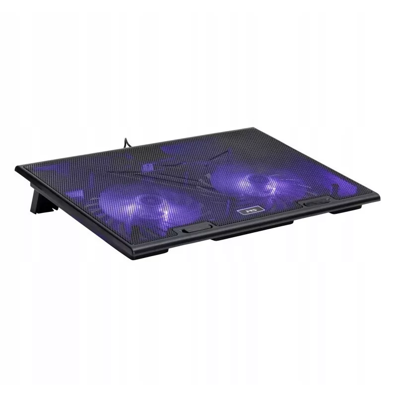 Koelpad MS D10 5 met zwarte LED-verlichting, dubbele USB-aansluitingen