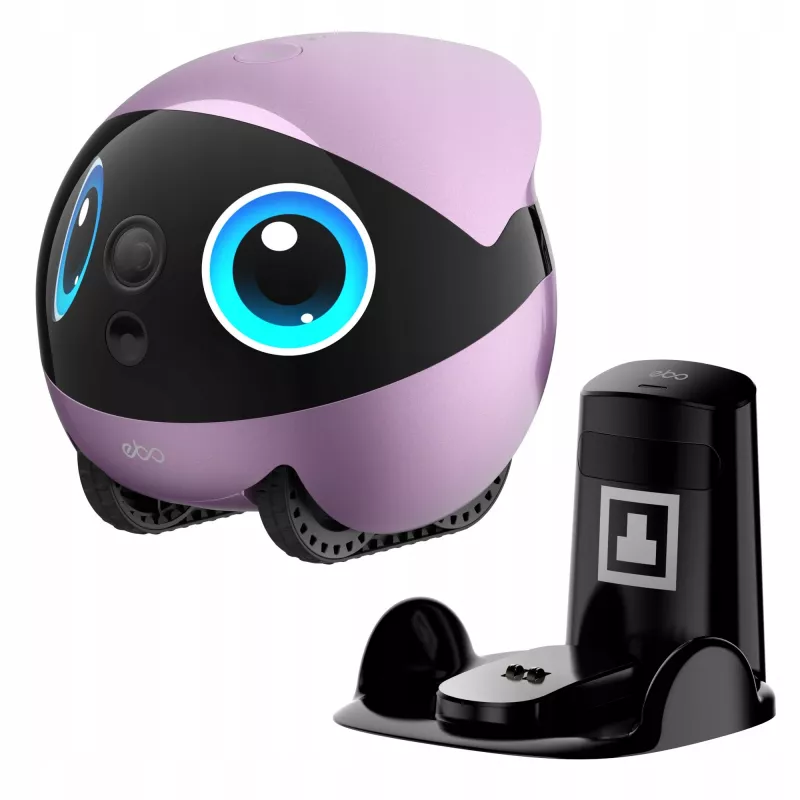 EnaBot Ebo Air 2 Plus mobiele thuisbewakingsrobot met AI-camera, paars