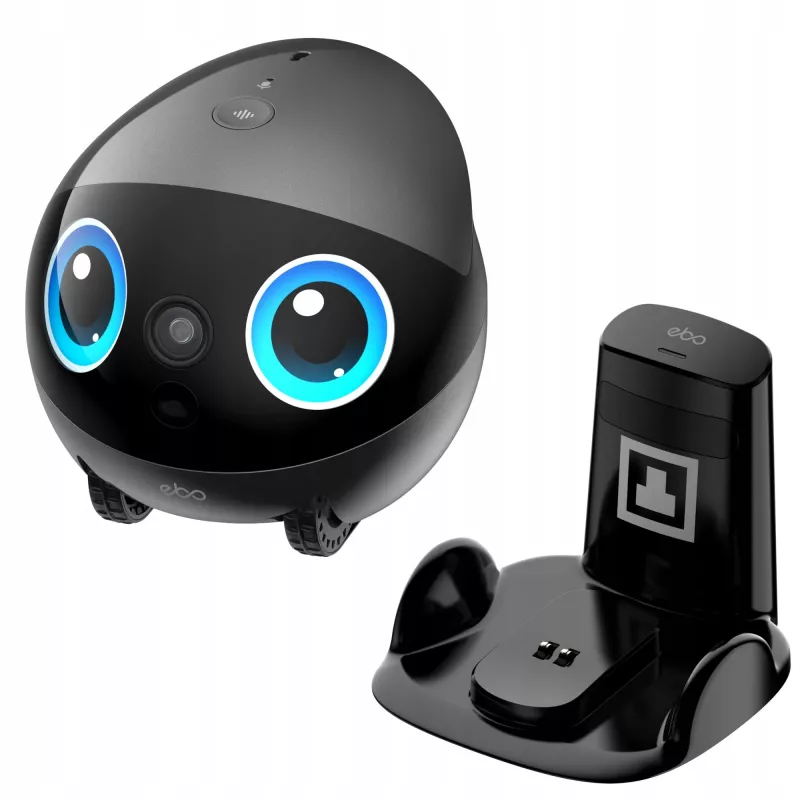 EnaBot Ebo Air 2 Plus mobiele thuisbewakingsrobot met AI-camera, grijs