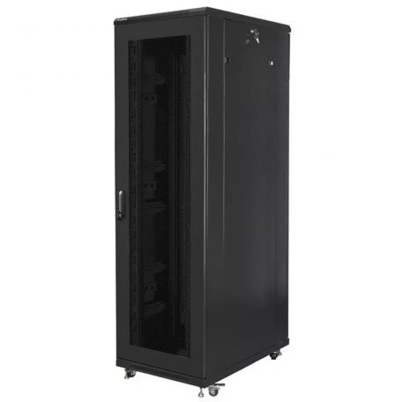 Lanberg | 19-inch vrijstaande rackkast 42U/800x1000 (flat pack) | FF01-8042-12B | zwart