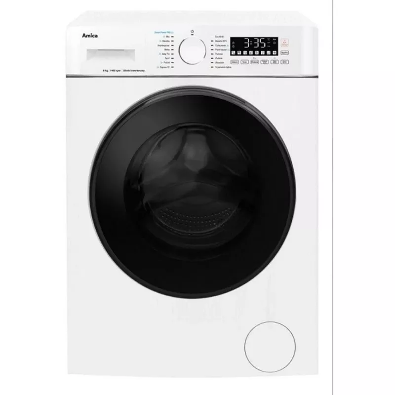 Wasmachine Amica capaciteit 8 kg, energieklasse A, 1400 t/min, 16 programma's, wit