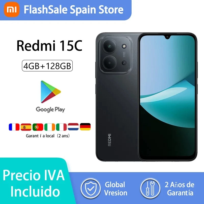 Xiaomi Redmi 15C 4G-smartphone 6,9 inch 4/128GB Midnight Black