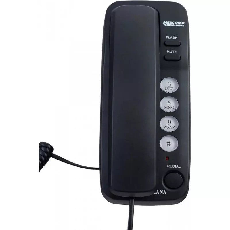 Mescomp Technologies vastnettelefoon Mesmed Mescomp MT 518 Diana zwart, telefoon, zwart