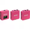 Draadloze microfoon RODE Wireless GO III roze — compact tweekanaals zender- en ontvangersysteem