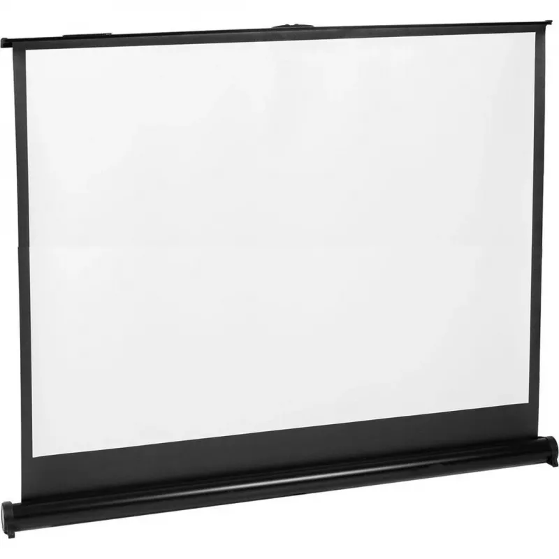 Projectiescherm MACLEAN MC-961 45 inch (4:3) vrijstaand, wit metaal, zichtbaar oppervlak 96×77 cm