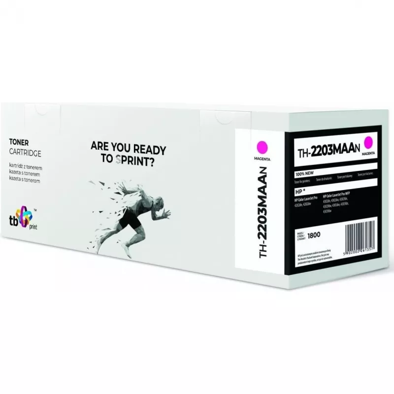 Print, toner, toner voor HP kleur LaserJet Pro 4202 W2203A TH-2203MAAN 100 nieuw magenta